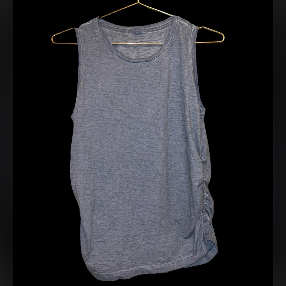 NZT Nic + Zoe Rutched Blue Tank Top M